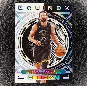 STEPH CURRY /75 Equinox Black & White 2022-23 Obsidian Basketball Card #1 GSW - Foto 1 di 2