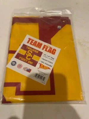 New Large NCAA USC Trojans “Fight On!” Flag 36" X 47" 100% Polyester - Image 1 of 3