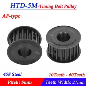 HTD-5M 10-60T Timing Belt Pulley Pitch 5mm AF-type CNC Drive 45# Steel Wide 21mm - Picture 1 of 6