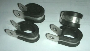 4 Each, NOS 5/16" x 5/8" Adel 443-5-2-8 Aluminium Cushion Line Clamp Aircraft - Bild 1 von 4