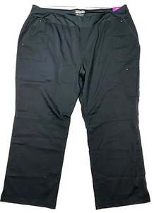 NWT Purple Label Yoga Healing Hands Yoga Pants Size 3X Short Black Scrubs Pants - Picture 1 of 15