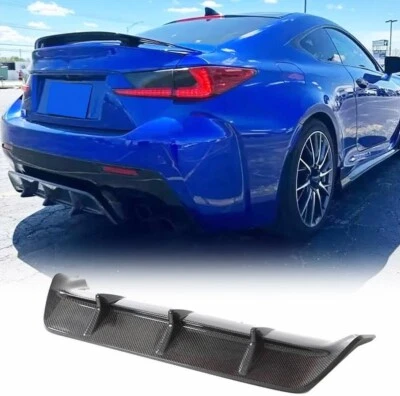 Difusor de parachoques trasero de fibra de carbono real estilo lavado de cara Lexus RC F RCF 2015-2018 Foto 1 de 3