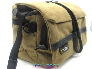 Bolso de hombro mensajero para cámara DSLR de lona para Nikon Sony Can&n Pentax fuji - Imagen 1 de 12