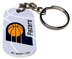 INDIANA PACERS 1.5 LONG METAL KEYCHAIN PULL LICENSED NBA BASKETBALL ORNAMENT - Picture 1 of 1