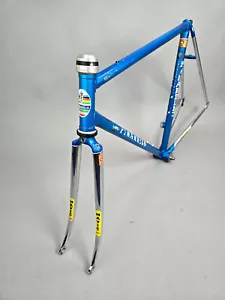 Rahmen Set Pinarello Montello Columbus SLX steel frame 54 cm blue 1989 vintage - Bild 1 von 21