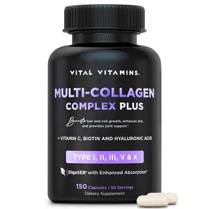 Vital Vitamins Multi Collagen Complex 150 Capsules Beauty Skin Joint Support - Picture 1 of 9