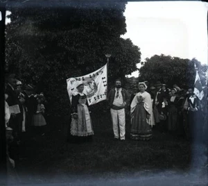 MONTFORT L'AMAURY 1900 - Fête Bretonne Yvelines - Stéréo Verre - 276-6 - Picture 1 of 2