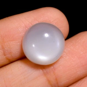 12 Ct Natural White Moonstone Round Cabochon Loose Gemstone. For Jewelry making - Picture 1 of 3