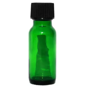 1/2 OZ 15ML BOTELLAS DE VIDRIO REDONDAS BOSTON VERDE CON TAPAS DE CONO CERRADAS 12 24 72 144 - Imagen 1 de 4