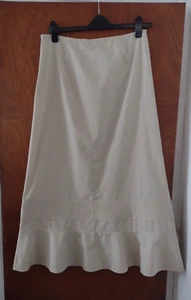 Vintage S Oliver Cream Beige/ Poly Cotton Maxi Skirt size 16 EU 42 BNWT - Picture 1 of 12