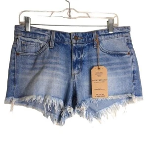Lucky Brand Women's The Cut Off Denim Baby Blue Distressed Shorts 6/28 - Picture 1 of 15
