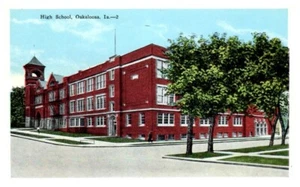Vintage c1920 Oskaloosa Iowa High School Postcard - P39  - Picture 1 of 2