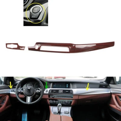 Adhesivos interiores accesorios de grano de madera ABS para BMW Serie 5 F10 2011-2017 Foto 1 de 4