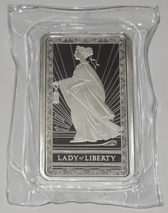 Pamp Suisse: Lady of Liberty 10 oz .999 Fine Silver Bar...Scarce...hard to find - Picture 1 of 4