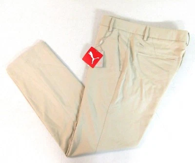Puma Golf Men's Tech Pant Oatmeal Beige 568580 06 UPF 50+ NWT retail $70