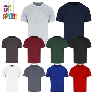T-Shirt Short Sleeve Polycotton Tee Shirt T-Shirt Plain Top PRO RTX Mens Classic - Picture 1 of 27
