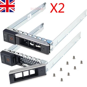 Lot of 2pcs 3.5" LFF SAS SATA HDD Hard Drive Tray Caddy For Dell POWEREDGE R740 - Afbeelding 1 van 8