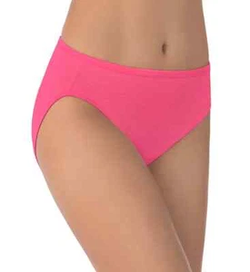 Vanity Fair Body Shine Illuination Jane Grey Pink Hi-Cut Brief Size 7/Large - Picture 1 of 5
