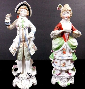 Vintage Paar Porzellan Viktorianische Figuren Made in Japan - Bild 1 von 10