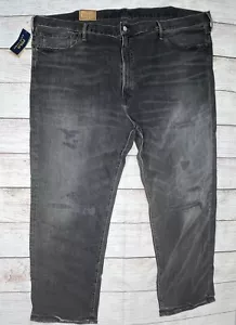 NWT Polo Ralph Lauren Mens Jeans 42T Gray Varick Slim Straight Patch Big & Tall - Picture 1 of 6