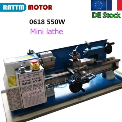 【IT】550W Tornio Metallo 7" x 14" Mini Tornio Per Metallo CJ-0618 CNC Metal Lathe - Immagine 1 di 4