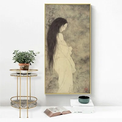 Enchantress Lady Japanese Ukiyoe Paint Silk Canvas Poster Decor Unframed U93 - Image 1 of 4