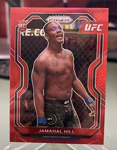 2021 Panini UFC Prizm Debut JAMAHAL HILL RC ROOKIE RED Prizm No 42 #/275