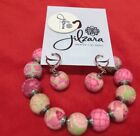 Jilzara Bracelet and Earrings, Berry, Premium Clay Beads with gift bag 