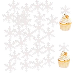 Schneeflocken Tortendekoration, essbare Schneeflocken, Winter Kuchen-Dekor, f... - Bild 1 von 10