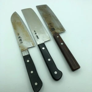 3 Japanese knives [ Narukuni / Kifune Seki Rokki / Ikaruga ]Stainless Steel - Picture 1 of 11