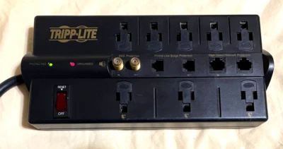 Used Tripp-Lite surge protector 8 Outlet Model Number TLP810ET - Image 1 of 4