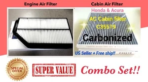 COMBO FOR HONDA ODYSSEY ENGINE&CARBONIZED CABIN AIR FILTER 11-17 AF6153 C35519C  - Picture 1 of 3
