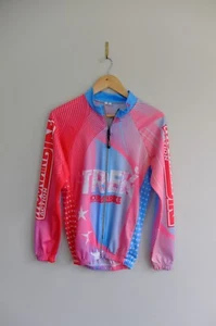 Rifex Pink L/sleeve cycle cycling jersey top M made in Colombia Racefit - Picture 1 of 9
