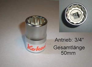 Koken Steckeinsatz 3/4" Sw. 17mm Lg. 50mm 12kant - Bild 1 von 1