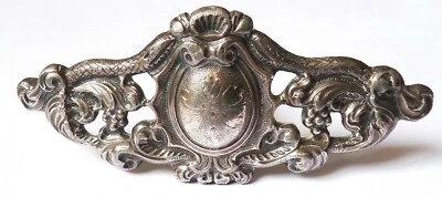 Poignée de porte de carrosse  métal ciselé 18e siècle lézard salamandre - Photo 1/4