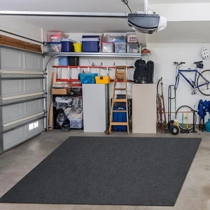 9.18 ft. x 4.92 ft. Golf Cart Parking Mat Garage Floor Mat Premium Black Mat - Picture 1 of 13