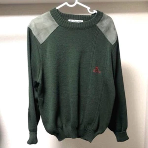 Burberrys Elbow Patch Knit Sweater 90'S size S color green fashion tops Mens - Picture 1 of 6