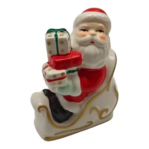 Vtg Lefton SANTA Sleigh SALT Shaker CHRISTMAS Figural SLED Replacement - Picture 1 of 7