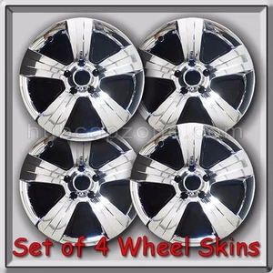 2011-2012 17" Dodge Caliber Chrome Wheel Covers Chrome Wheel Skins Hubcaps - Picture 1 of 3