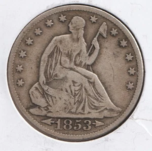 1852 United States - Seated Liberty, Arrows And Rays, Half Dollar - Silver Coin - Picture 1 of 2
