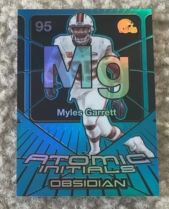 2024 Panini Obsidian Myles Garett Atomic Initials Blue /25! - Picture 1 of 2