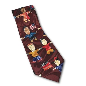 Steven Harris Vintage Neuheit Krawatte, Kinder aus aller Welt, handgefertigt - Bild 1 von 7