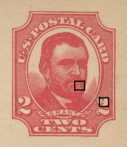 UX25/S35Bc 2c ULYSSES S. GRANT PLATE VARIETY MINT POSTAL CARD - Picture 1 of 2