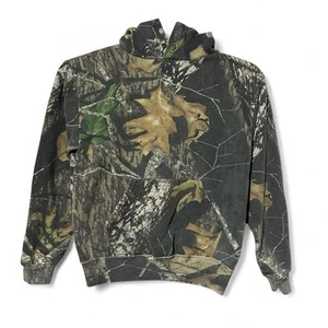 2000s Y2K Jerzees Mossy Oak camo hoodie size youth medium - Picture 1 of 6