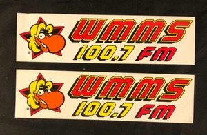 Vintage WMMS 100,7 FM Cleveland Oh Radiosender Bussard Autoaufkleber Menge 2 - Bild 1 von 4