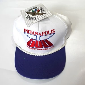Vintage 1992 Indianapolis 500 Snapback Seil Mütze Kappe Herren Einheitsgröße weiß USA - Bild 1 von 10