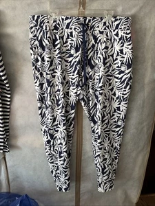 VGUC Lilly Pulitzer Lillabeth Jogger Pants Low Tide Navy Flocking To Paradise - Bild 1 von 11