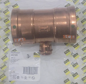 VIEGA 20795 VIEGA PROPRESS COPPER TEE  4" X 4" X 1-1/4 - Picture 1 of 4