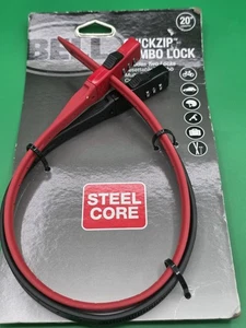 Bell QuickZip Combo Lock Confezione da 2 🔒 Cavo di Sicurezza con Nucleo in Acciaio 20" | Resettabile... - Foto 1 di 5
