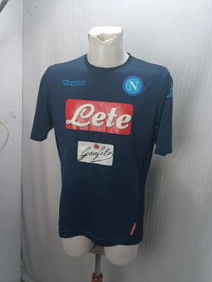Articolo e4822 t-shirt kappa calcio Napoli blu taglia L poliestere con usure evi - Immagine 1 di 4
